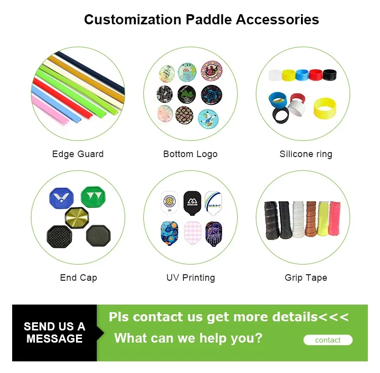 Outdoor Indoor Fiberglass Paddles USAPA Approved Carbon Fiber T700 UV Printing Customized handle grips pickleball paddle