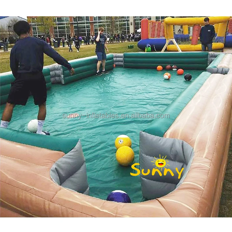 New snooker inflatable pool table snooker soccer football billiard game inflatable snookerball table