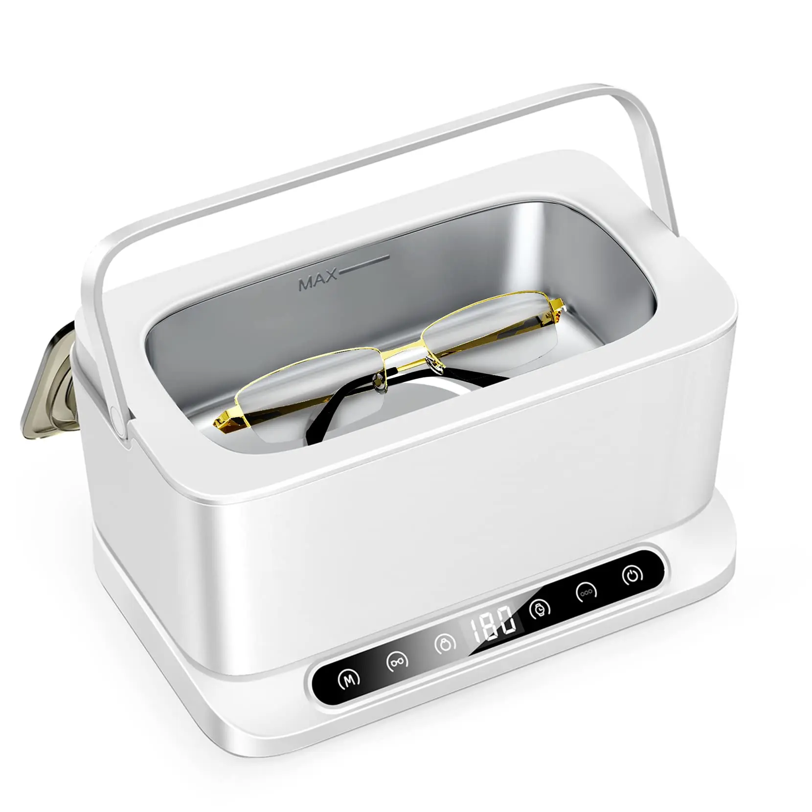 Upgraded Ultrasonic Jewelry Cleaner  800ML Degas Mode 45KHz Ultrasonic Cleaner with Digital Timer Polishing