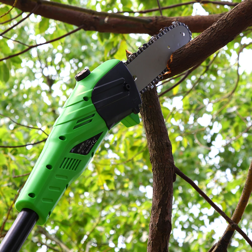 EAST 18V Li-ion cordless long reach pole chainsaw tree branch cutter powerful Machine