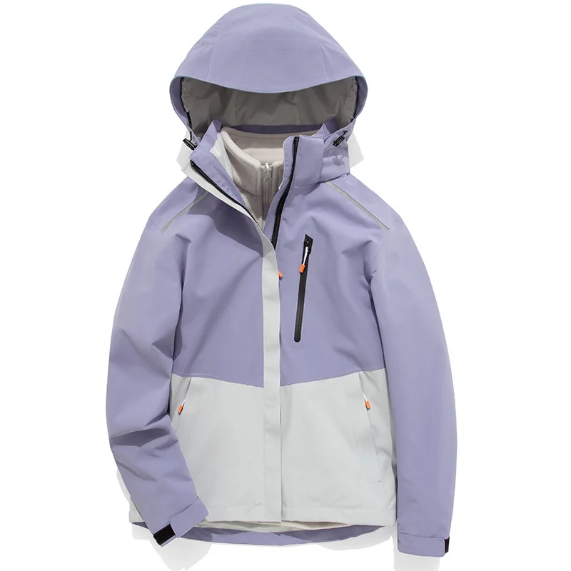 Winter-Windproof Outdoor Fleece Jacket For Women  Men And Inner Fleece Can Be Removed