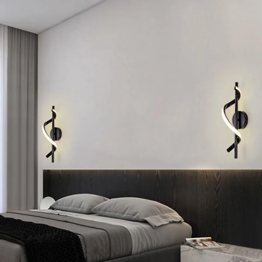 Modern led wall light metal living room wall sconce lighting
