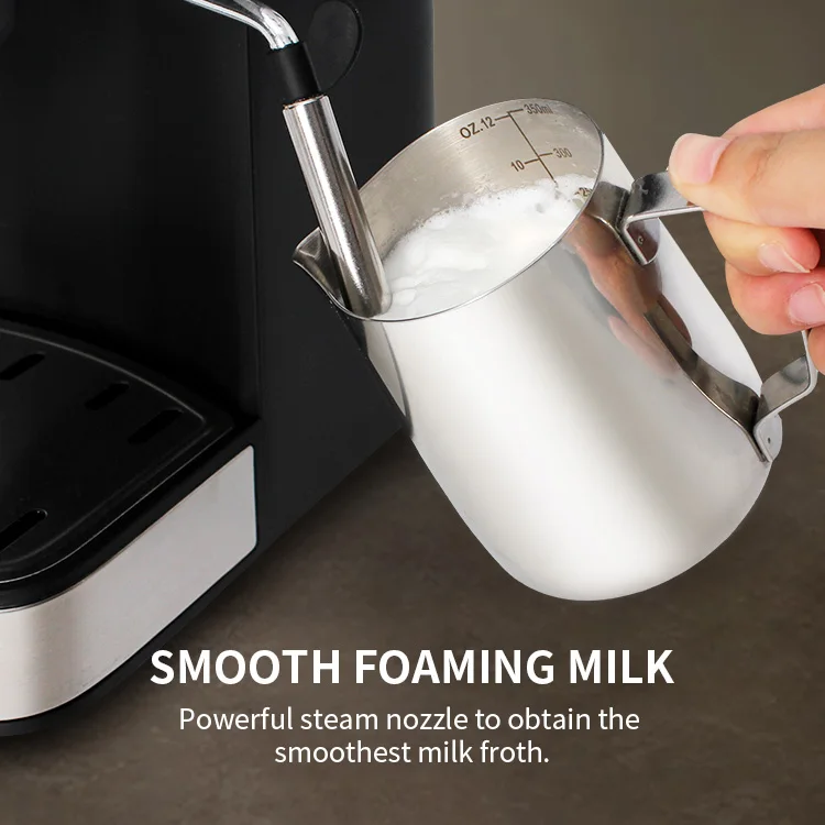 2024 Wholesale Automatic power-off Professional Espresso Machine Cafe Maker Latte Cappuccino Coffee Maker Black