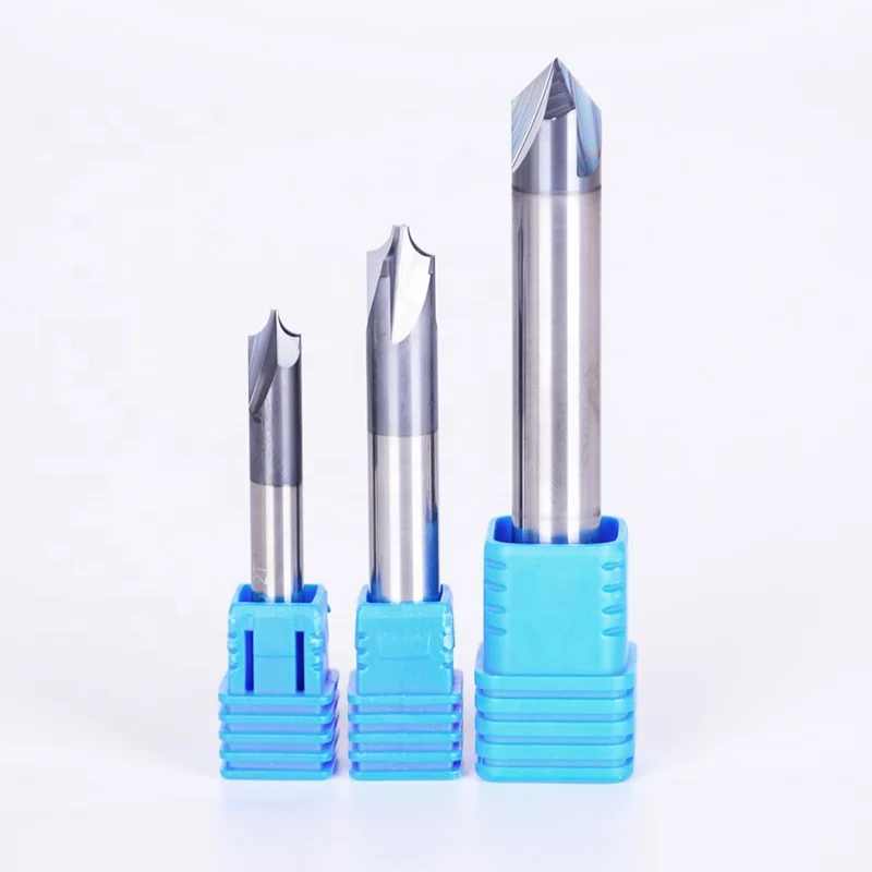 WEIX CNC Tools Chamfer Tool 3 Flutes Chamfering Mill HRC45 HRC50 Solid Carbide Chamfer End Mill for Metal Work