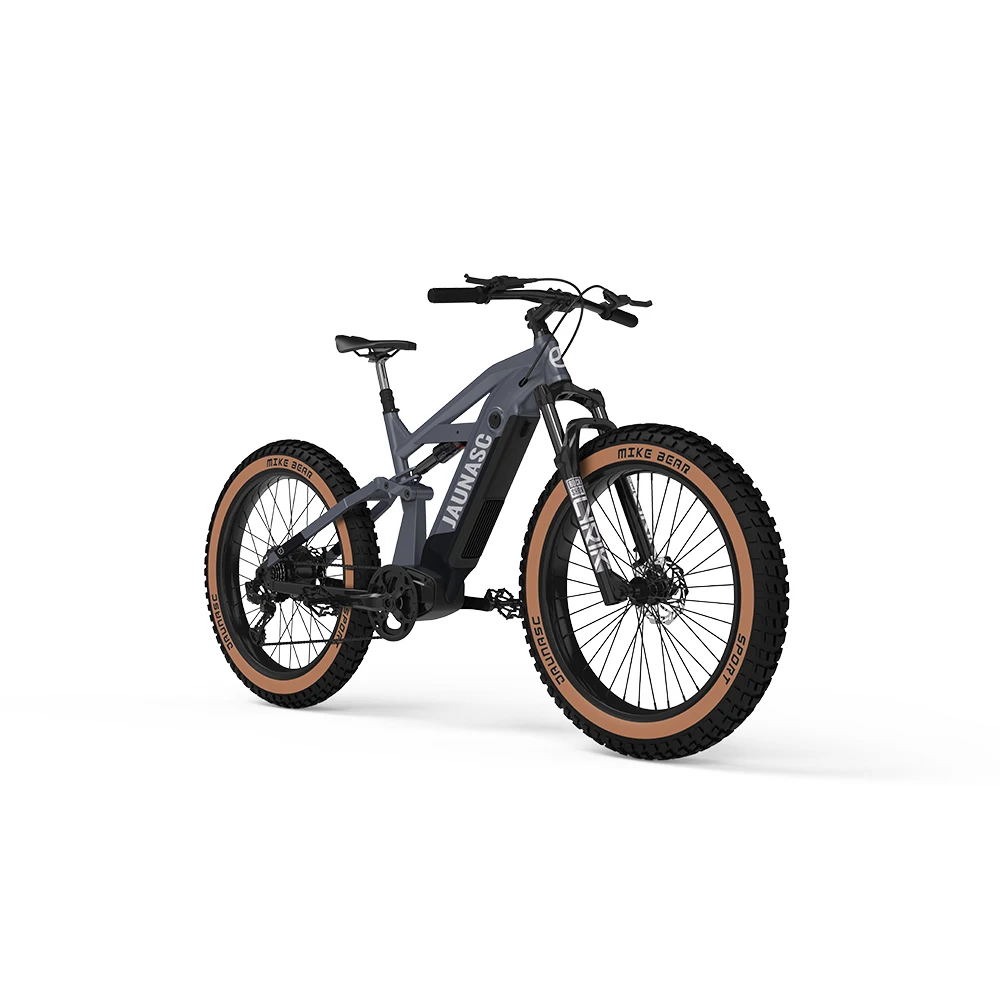 KUAKE high end electric mountain bike full suspension ebike ANANDA Mid motor mountain E bicycle fat tire ebike MTB for adults