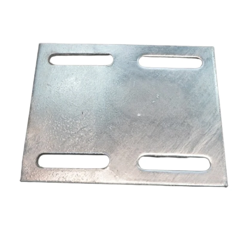 Manufacturer High Quality 4 Holes Carbon Base Plate Steel Embedded Parts Hardened Steel for Curtain Wall