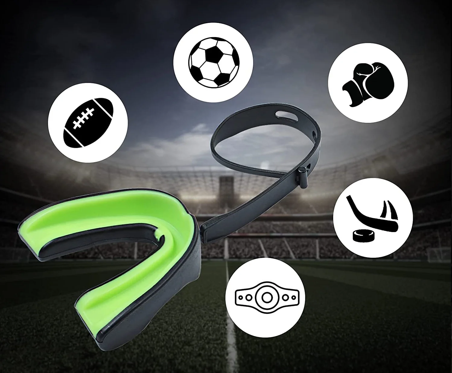 custom logo multi colors universal lightweight washable EVA football sport training mma teeth grinding mouth guard protector set