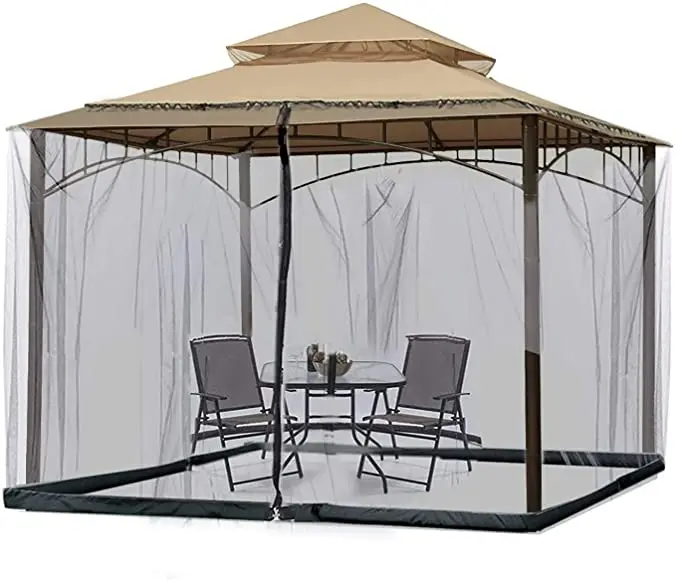 Patio Umbrella Mosquito Netting, Outdoor Umbrella Table Screen Cover, Mosquito Netting Screen Walls for Gazebo Canopy