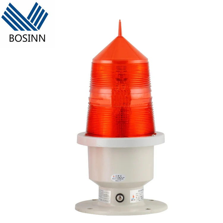 Obstacle Lights Flashing Red Yellow Warning Light Beacon Aviation Lamp Tower Signal Lantern Low-intensity Flashlight