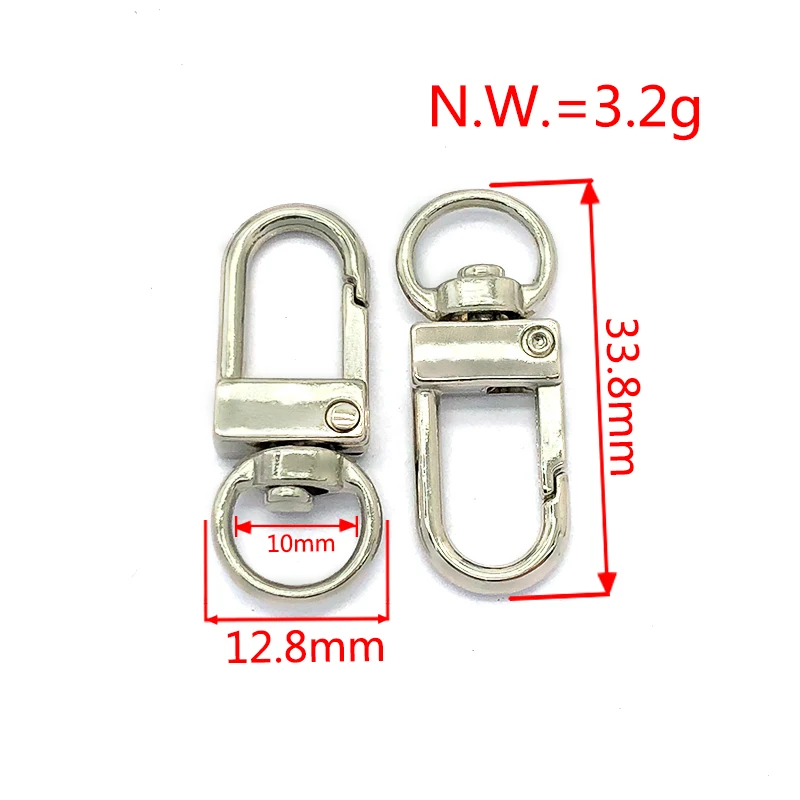 Wholesale custom metal lobster clasp multiple sizes rotary trigger hook key chain