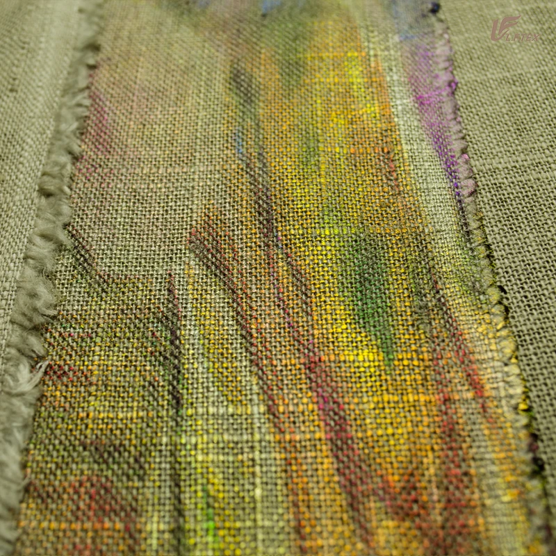 Ready to ship high quality pure linen fabric from china factory linen fabric for garments