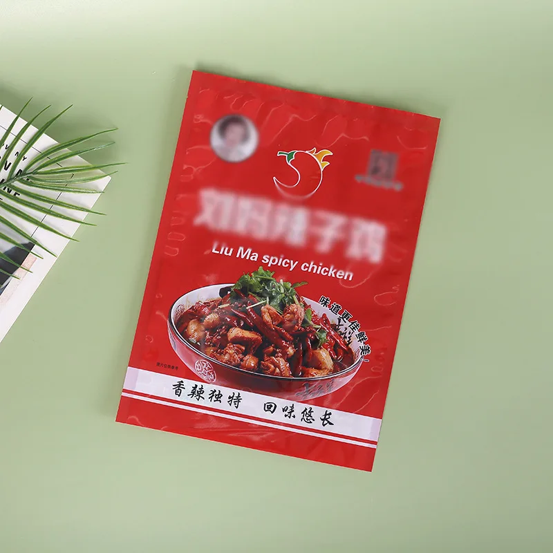 Custom Printed Cereals Dry Food 3 Sides Seal Food Grade Nylon Pouch Transparent Plastic Vacuum Packaging Bag Nylon Bag