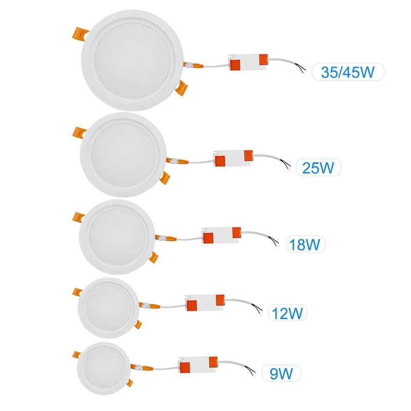 LED Ultra Thin Downlight Lamp 3W 6W 9W 12W 18W Led Ceiling Recessed Grid Downlight Slim Round led Panel Light Cold White Light