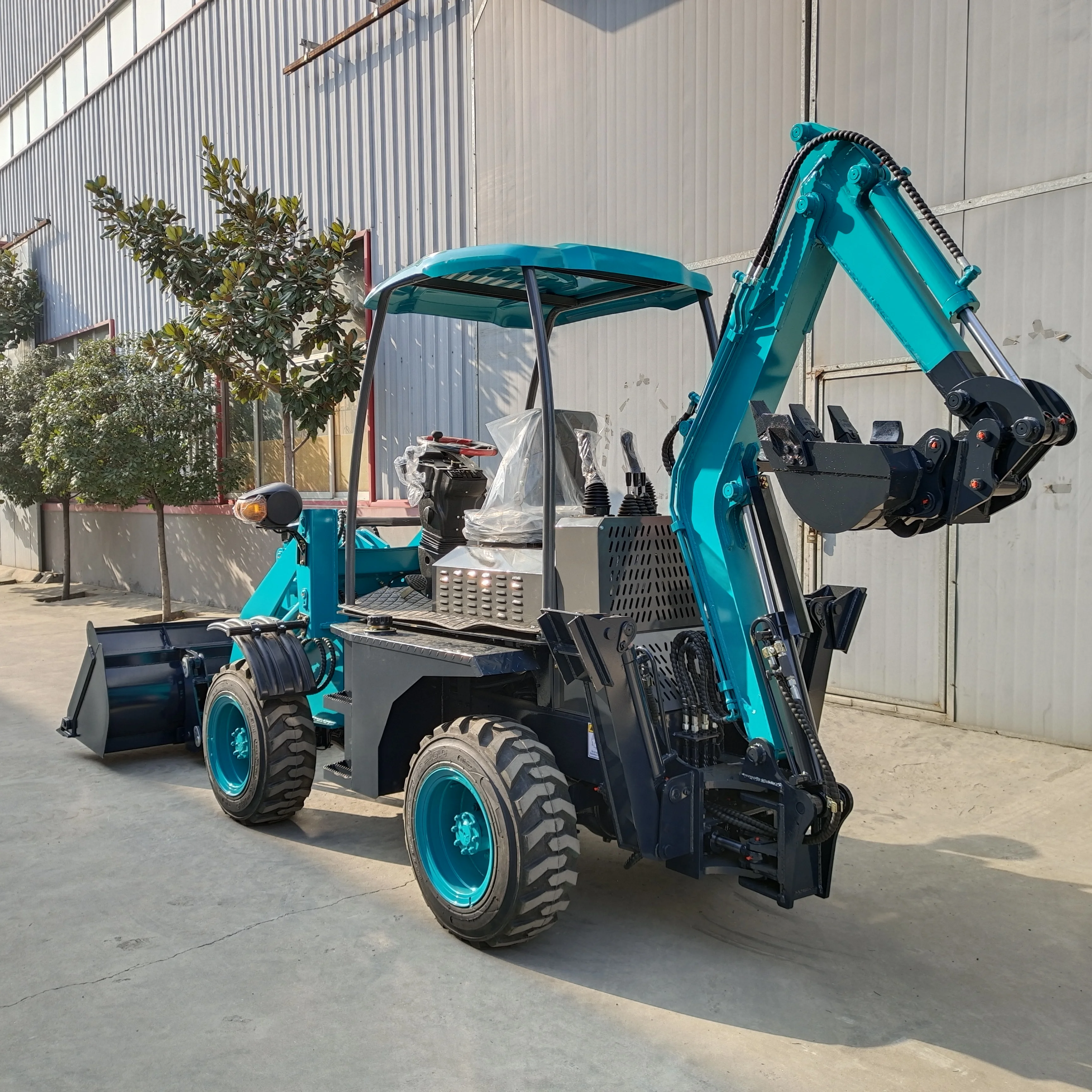 EPA EURO5 Towable Backhoe Compact Tractor with Loader Backhoe Attachment for Farm Tractor 3 Point Hitch