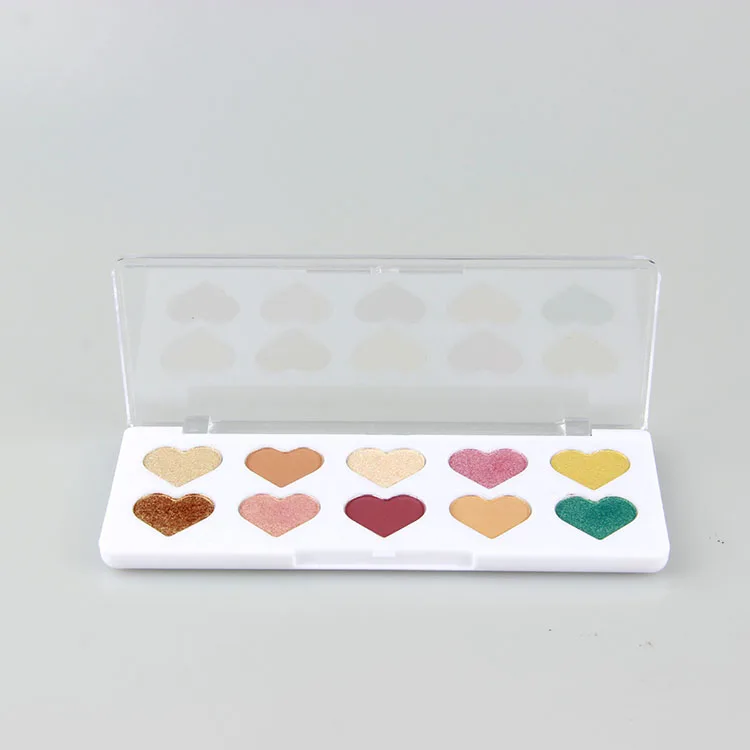 Highly Pigmented Mix of Finishes from Matte & Satin to Shimmery & Metallic Heart Shape Eyeshadow Palette