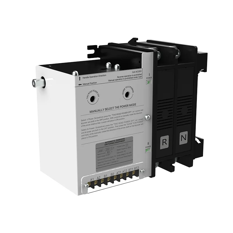 LVMA 2P 3P 4P ATS 63A 125A 250A 400A 630A  Generator ATSe Controller Automatic Transfer Switch Dual Power Changeover Switch