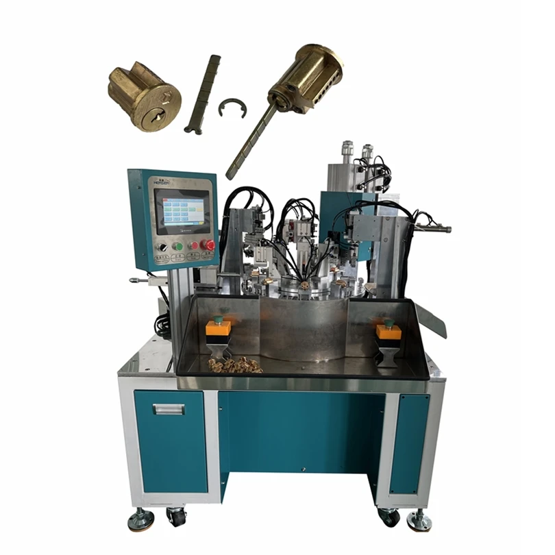 Lock cylinder master-ring assembly machine  to assembly  Seeger Ring and Steel Cam into the locks Cylinder