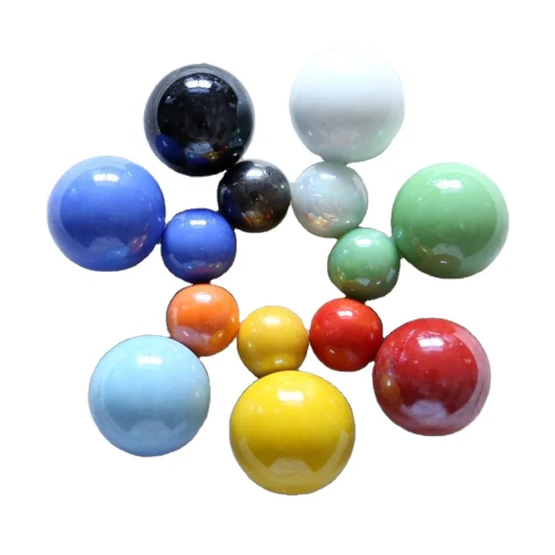 
6 different colors 14mm 16mm 22mm 25mm glass marble ball Children playing marbles  (60825388929)