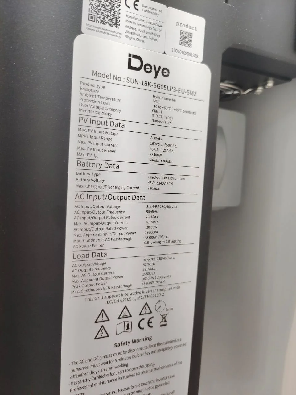 Deye 16kw 20kw 30kw 50kw 12Kw Double Mppt Hybrid Solar Inverter deye Hybrid Inverter 16kw