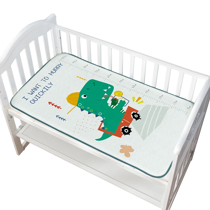 Baby Cute Cartoon Breathable Kids Cooling Bed Pad Infant Crib Summer Cool Sleeping Mat
