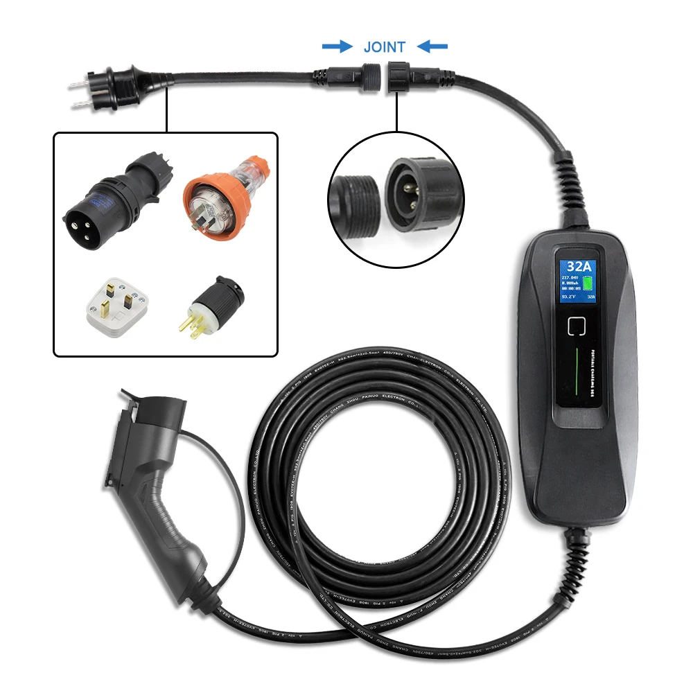 
 Тип 1 SAE J1772 EV Mode 2 32A Электрический автомобильный зарядный кабель с NEMA 14-50  