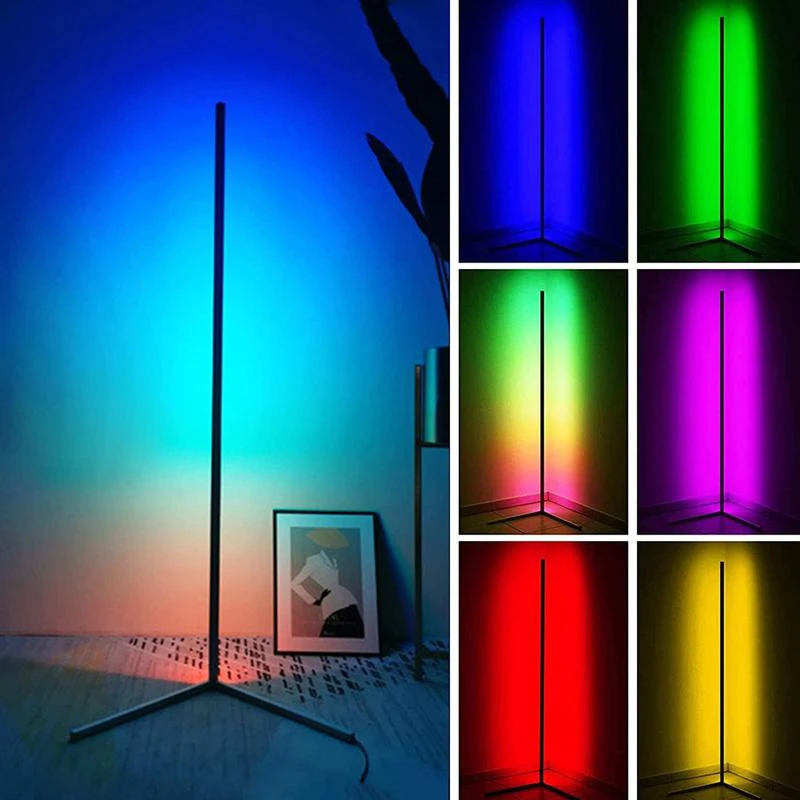 Светодиодная угловая напольная лампа RGB светодиодный напольный светильник в скандинавском стиле с треногой для