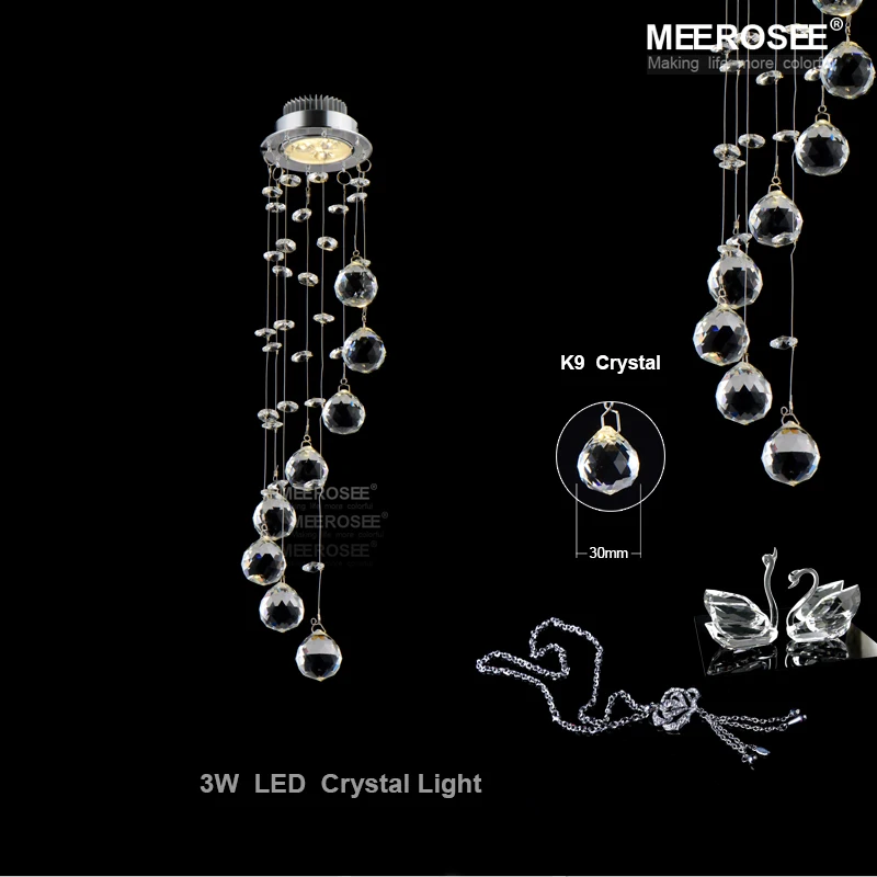Indoor Decoration 3W LED Lamp, LED Spot Light, Crystal Down Light for Home MD3039
