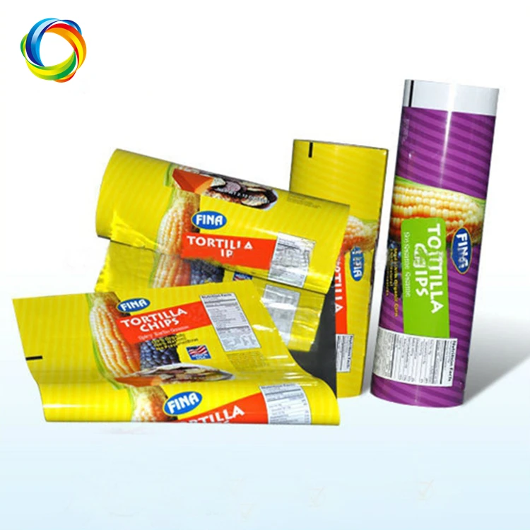 Aluminum Snack Packaging Bag Film Roll Printed Plastic Eco Friendly Food Packaging Potato Chips Packaging Film Roll Stock