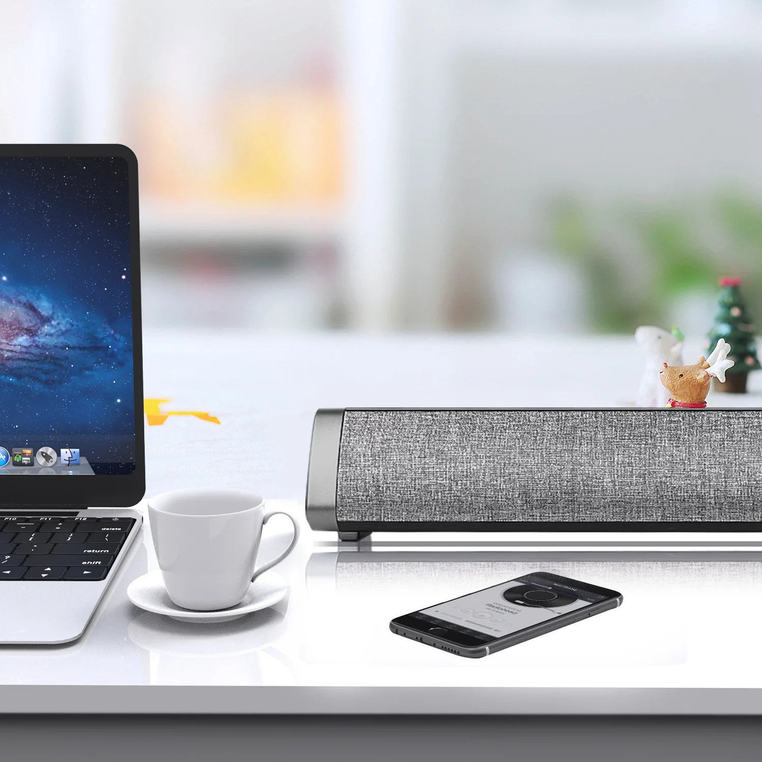 Wireless speaker handsfree call function USB fashion simple appearance stereo desktop home audio