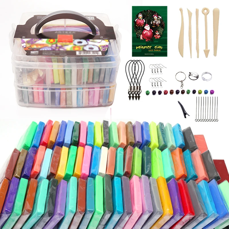 70 Colors Container Diy Handmade Soft Magic Oven Bake Polymer Clay