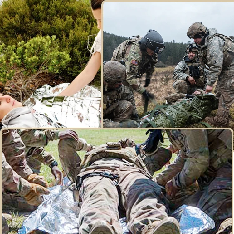 Medresq Factory Price First Aid Outdoor Camping Medical Emergency Rescue Space Foil Thermal Blanket to Keep Warming