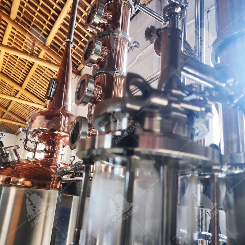 100 L Copper Plate Reflux Distillation Machine Whiskey Vodka Gin Distiller Hot Sell Alembic Distillery Still