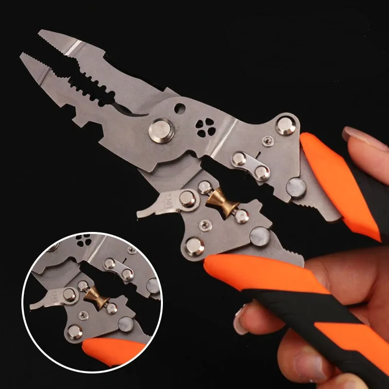 Foldable cable crimping tool 12in1 wire cutting machine wire stripping pliers crimping pliers wire stripper