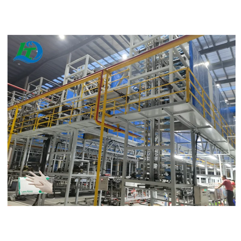 Flow Packing PLC Printing For Knitted Cotton Plastic Hand Gloves Making Glove Machine