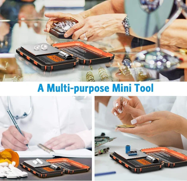 Digital Scale,  6 Units Conversion, LCD Back-Lit Display, Use for Jewelry/Medicine/Food/Powder(Battery Included)