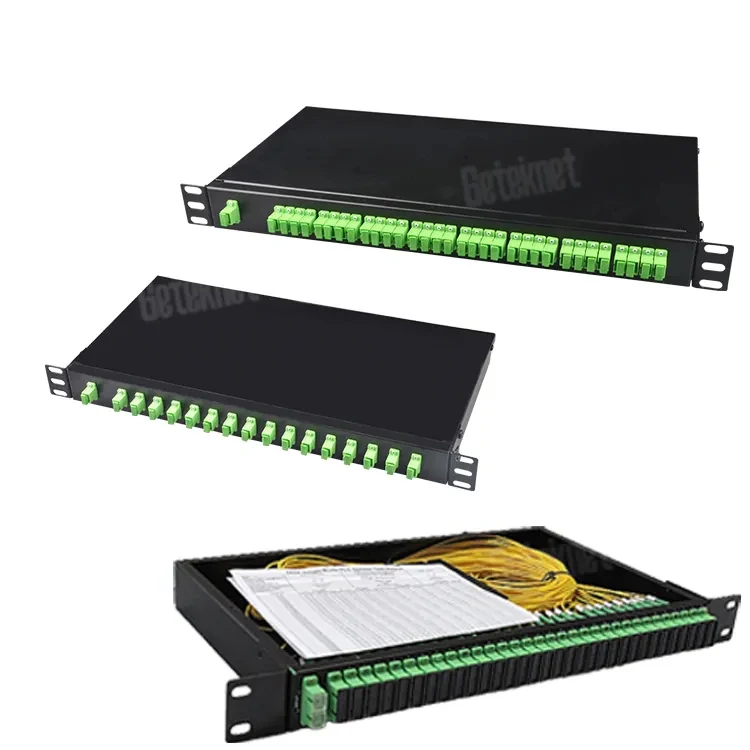 GETEKnet passive fibre optical 1X2 1X4 1X8 1X16 1X32 1X64 FTTH 1x64 plc splitter sc/upc