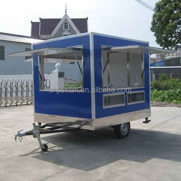 JX-FS250 Factory Price Box Square Food Trailer /Van Fast Food shaved ice truck for sale