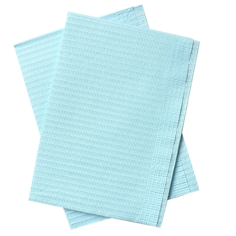 125PCS Disposable Dental Materials Dental disposable scarf Oral bibs Medical protective laminating paper
