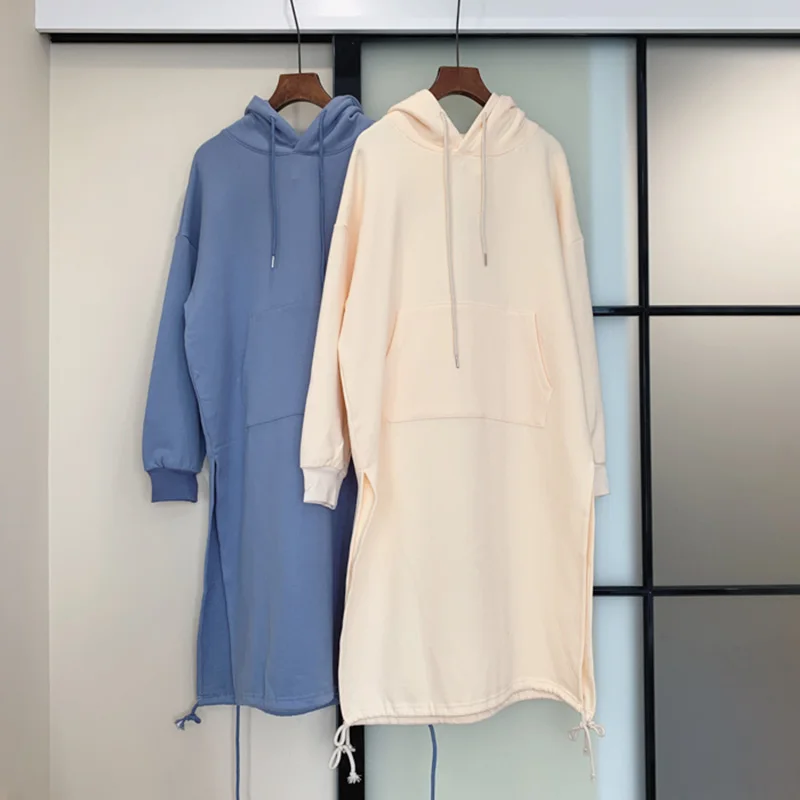 Maxnegio long hoodie dresses custom women hoody dress