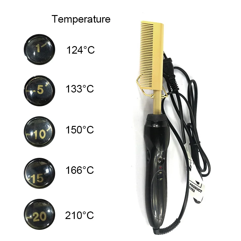 Titanium Flat Irons Hair Straightener 2 In 1 Electric Hot Comb Quick Hair Styler Portable Hair Brush Straightener