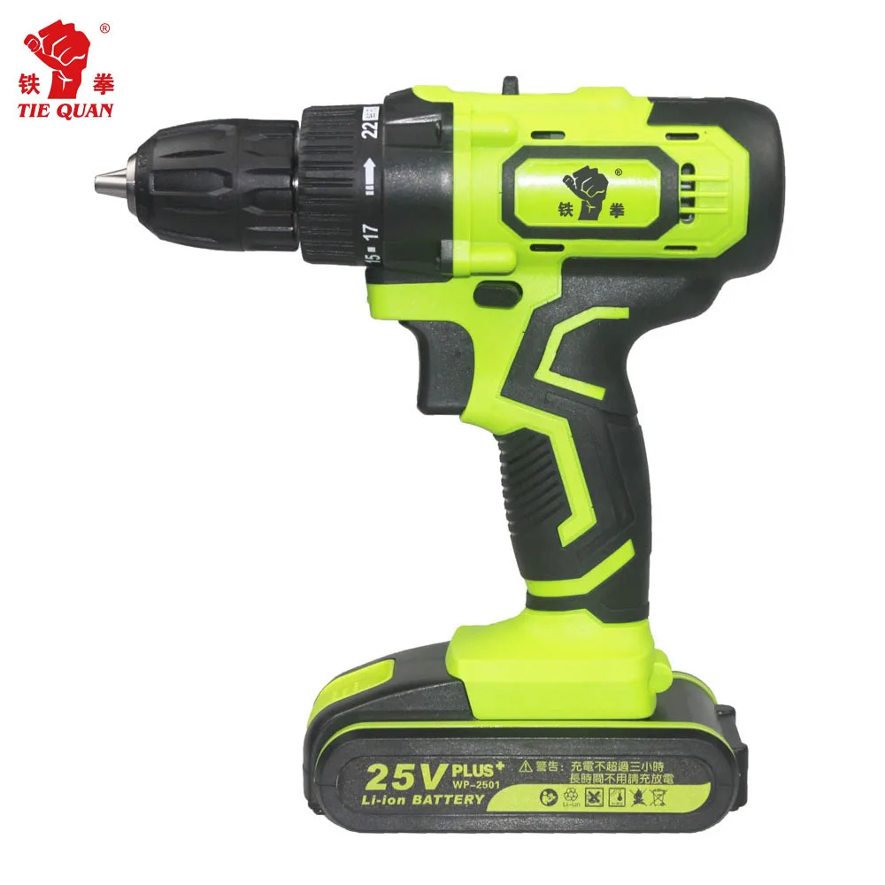 25 volt lithium ion industrial cordless drill with hammer