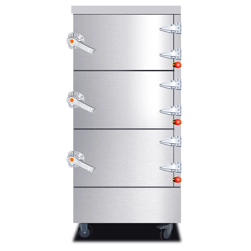 Central Kitchen Large Tunnel Type Steaming Cart Electric Food Steamed Trolley intelligent commercial electric food steamers