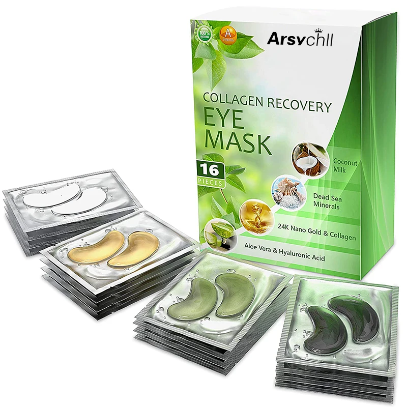 Eyemask 24k золотистый кристаллический коллагеновый патч увлажняющее желе для сна расслабляющий спа-лечение под глазами гелевая листовая маска с гиалуроновой кислотой