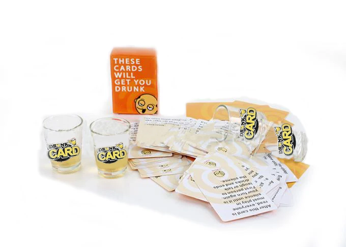 Custom Getting Drunk Cards With Plastic Cup Bar Party Poker Board Game Adults Playing Cards