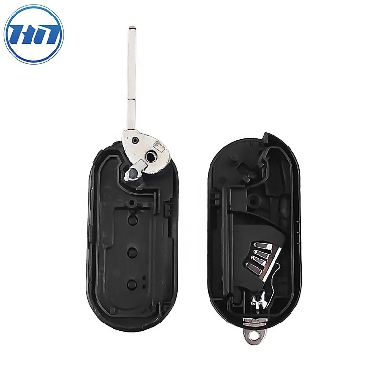 Складной пульт дистанционного управления с 3 кнопками, корпус для автомобильного ключа, чехол, брелок для сигнализации без ключа для Fiat 500 Panda Punto Bravo