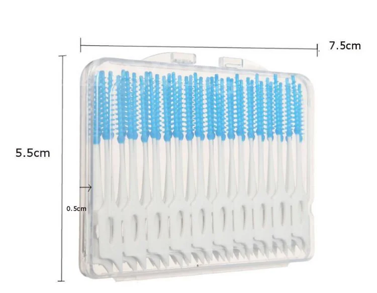 factory direct  Inter Dental gum care products Wire Soft Brushes Teeth Picks Interdental Brush 40pcs