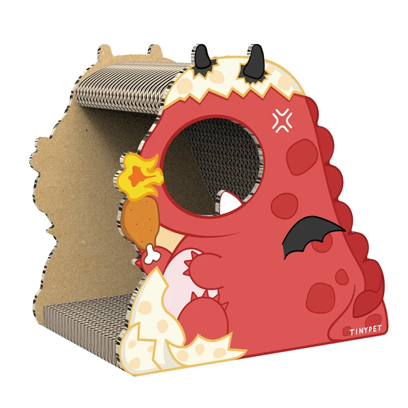 TINYPET Original Design Cat Scratcher Big Size Corrugated Cat Scratch Post Dinosaur Shape Cat Scratch Board