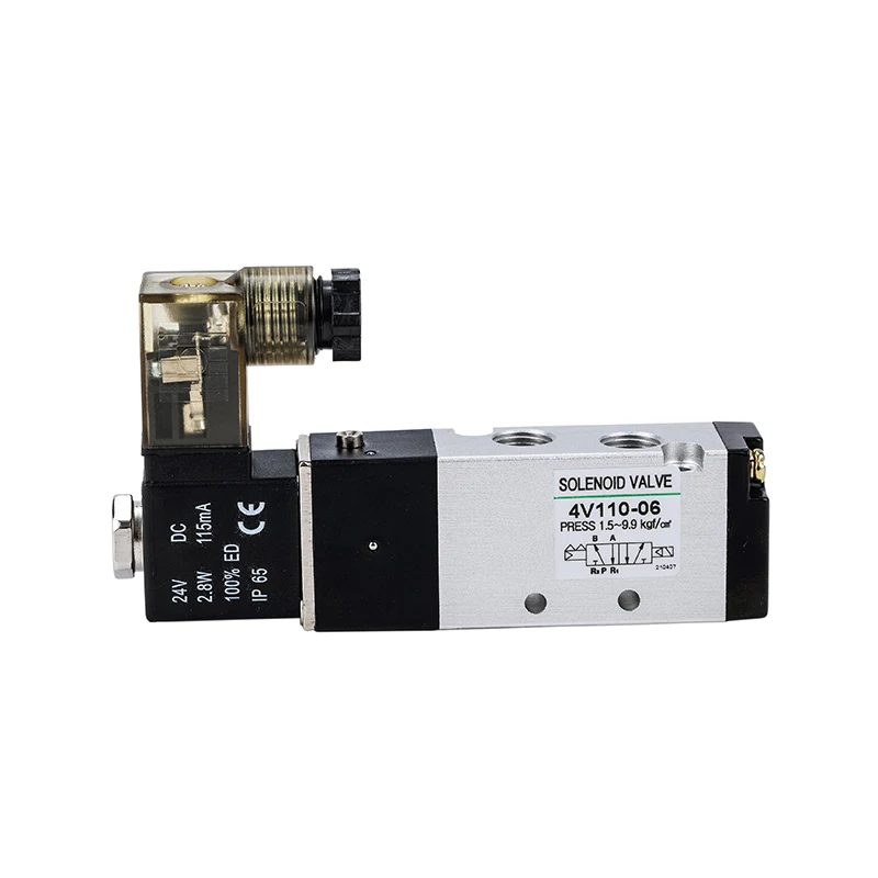 Airtacs Type 4V210-08 Solenoid Valve Air Pilot Valve Pneumatic Actuator 5/2 Way DC24V Hot Sales Air Control Valve