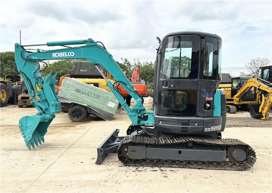 Мини-экскаватор Kobelco SK50SR оригинальный японский гусеничный 5-тонный Подержанный станок с сертификатом EPA и CE