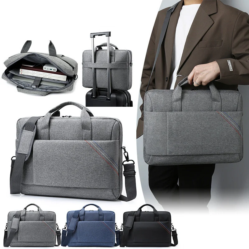 2022 Fashion Waterproof Notebook Shoulder Bag Male Nylon Briefcases for 13 14 15.6 Inch Computer Laptop Messenger Bag